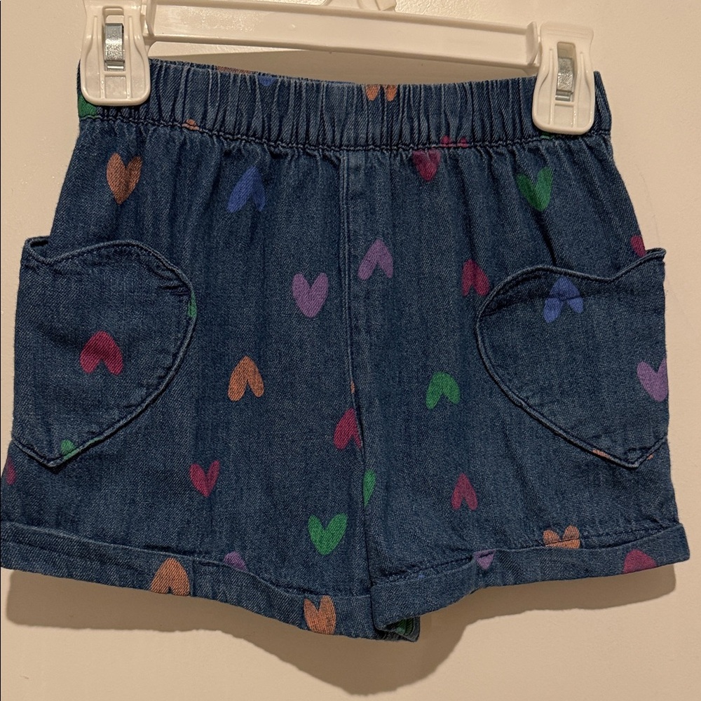 Garanimals Denim Shorts with Pink Heart Pattern